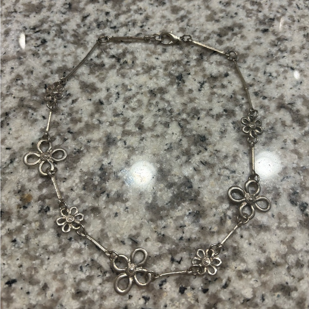 Silver Floral Chocker
